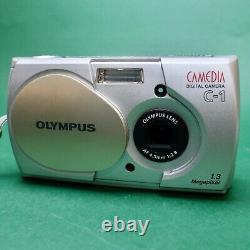 Olympus C-1 Retro Digital Camera 1.3MP Silver Mint Condition 4mb SM Card Working