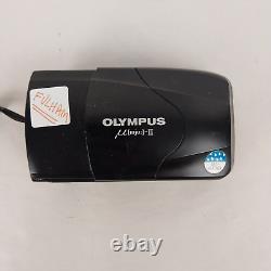 Olympus MJU-II 35mm Compact Camera Analog Black UNTESTED