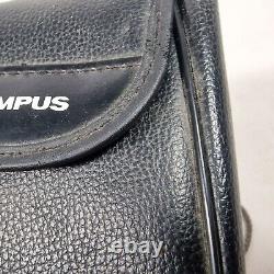 Olympus Mju ii Zoom 80 Black 35mm Camera Function Tested & Working Strap & Case