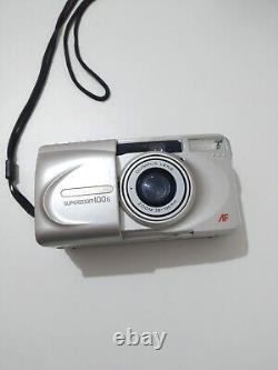 Olympus Superzoom 100G Compact Camera Silver Analog Camera 35mm NEW BATTERY