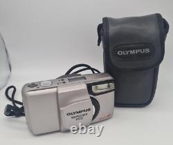 Olympus Superzoom 140 S 35MM Film Multi AF Camera Silver With Olympus Case