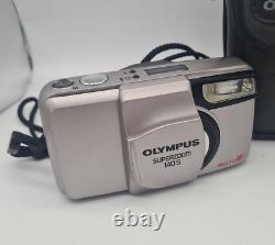 Olympus Superzoom 140 S 35MM Film Multi AF Camera Silver With Olympus Case