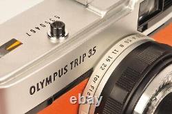 Olympus Trip 35 Compact 35mm Film Camera Burnt Orange Leather 3 Month Warranty