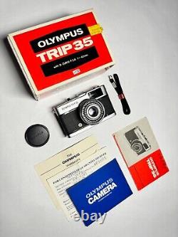 Olympus Trip 35 Compact Film Camera Complete Boxed Set SERVICED & TESTED