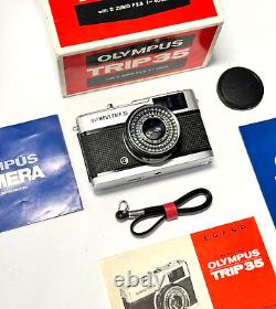 Olympus Trip 35 Compact Film Camera Complete Boxed Set SERVICED & TESTED