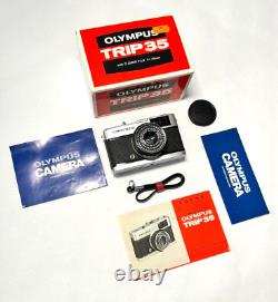 Olympus Trip 35 Compact Film Camera Complete Boxed Set SERVICED & TESTED