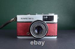 Olympus Trip 35 Film Camera with Zuiko Lens Red- Serviced Fully Working