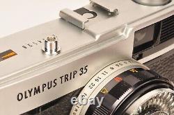 Olympus Trip 35 Silver Button Compact Camera in Black Leather 3 Month Warranty