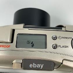 Olympus mju Zoom 105 35mm Compact Film Camera Point & Shoot Light Gold Working