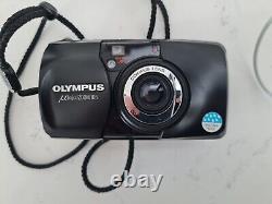 Olympus µmju Zoom 105 35mm Compact Film Camera mju black working vintage y2k