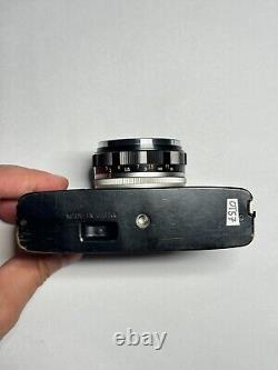 RARE BLACK Olympus TRIP 35, 35mm Film Camera SERVICED, TESTED, Strap+Cap