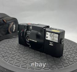 Serviced Olympus XA 35mm Film Camera F. Zuiko 35mm F/2.8 Lens +A11 FLASH #293